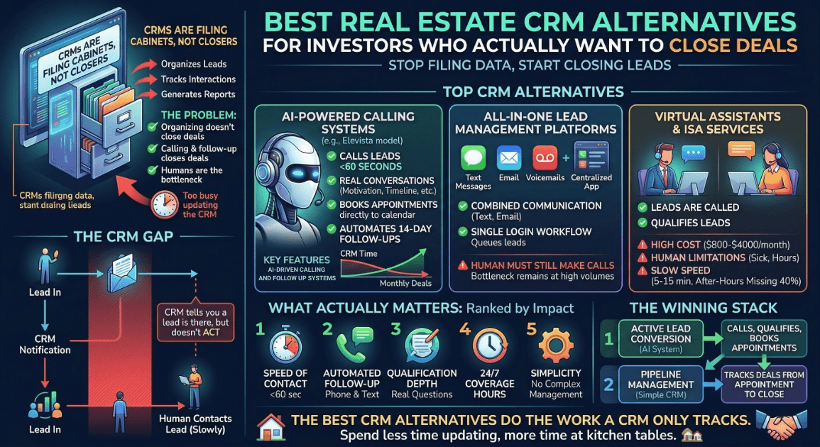 Best Real Estate CRM Alternatives for Investors Who Actually Want to Close Deals