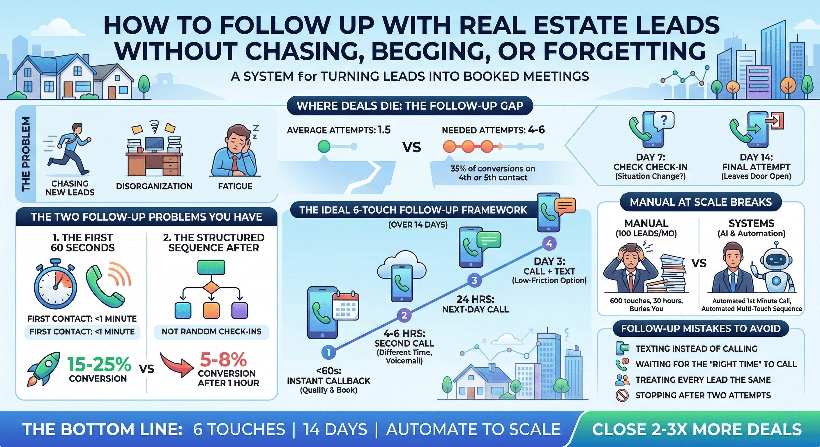 How to Follow Up with Real Estate Leads Without Chasing, Begging, or Forgetting