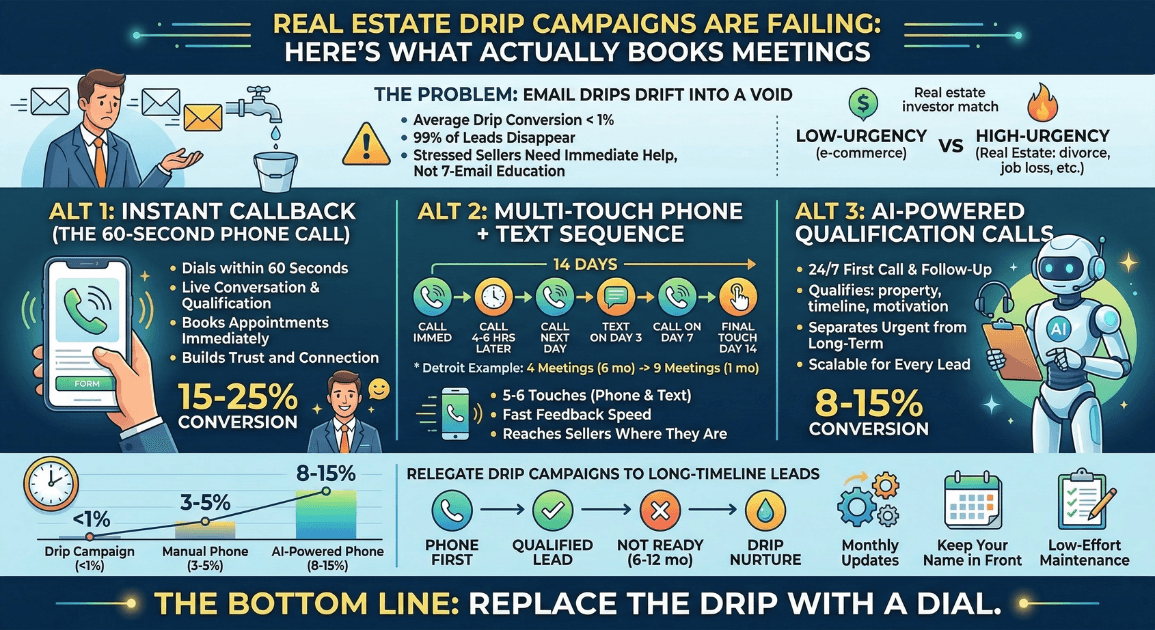 Real Estate Drip Campaign Alternatives That Actually Book Meetings